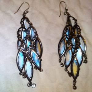 Beautiful Iridescent 3" Chandler Earrings